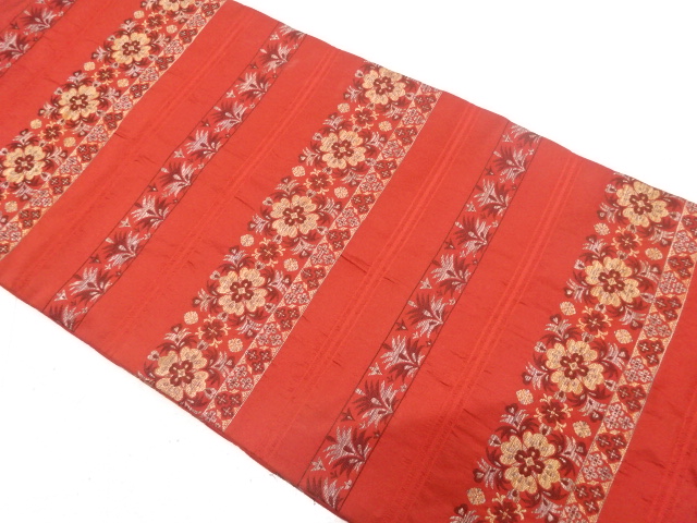 JAPANESE NAGOYA OBI / WOVEN FLORAL SARASA
